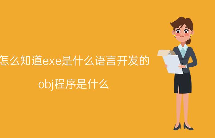 怎么知道exe是什么语言开发的 obj程序是什么？